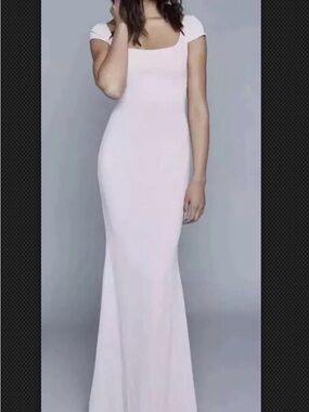 Katie May Soft Blush Cap-Sleeve Maxi Dress